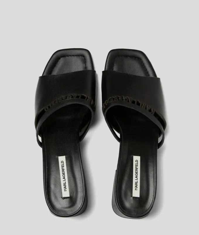 SANDALER MED UTSKJÆRET HÆL