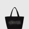 Shopper med logo i rhinestones