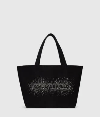 Shopper med logo i rhinestones