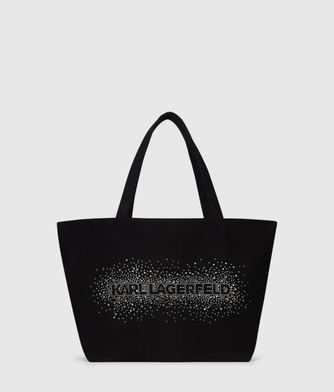 Shopper med logo i rhinestones