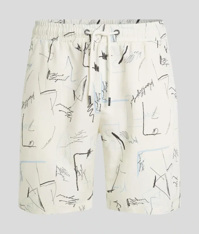 SHORTS MED ALL-OVER-TRYKK