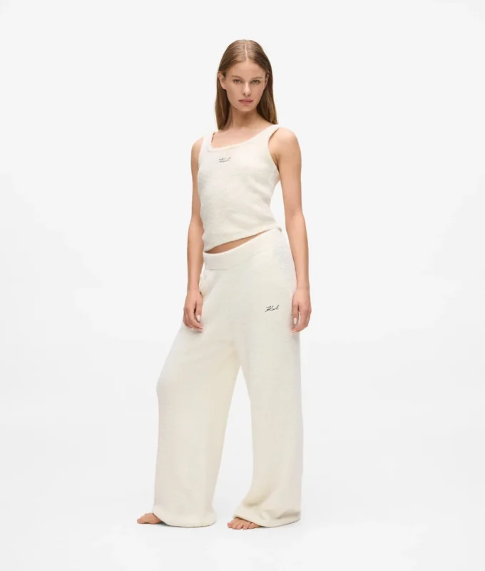 Signatur fleece-loungebukser