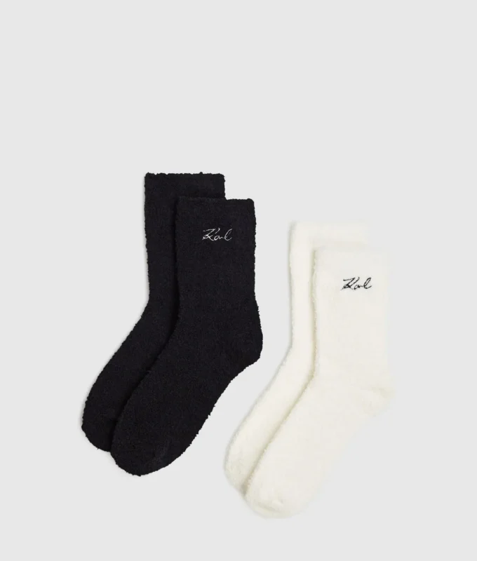 Signatur fleece-sokker – 2-pakning