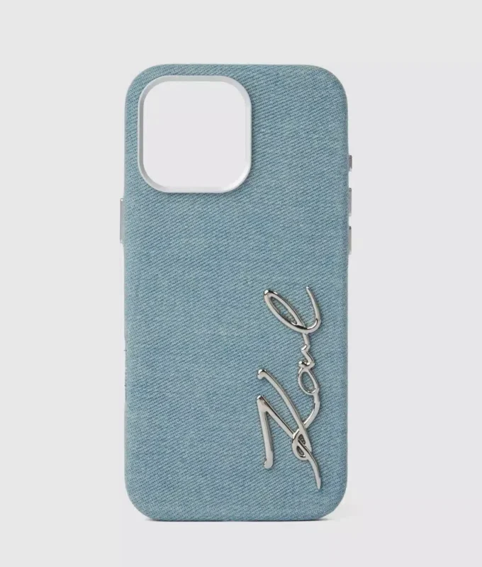 Signatur iPhone 16 Pro Max-etui i denim