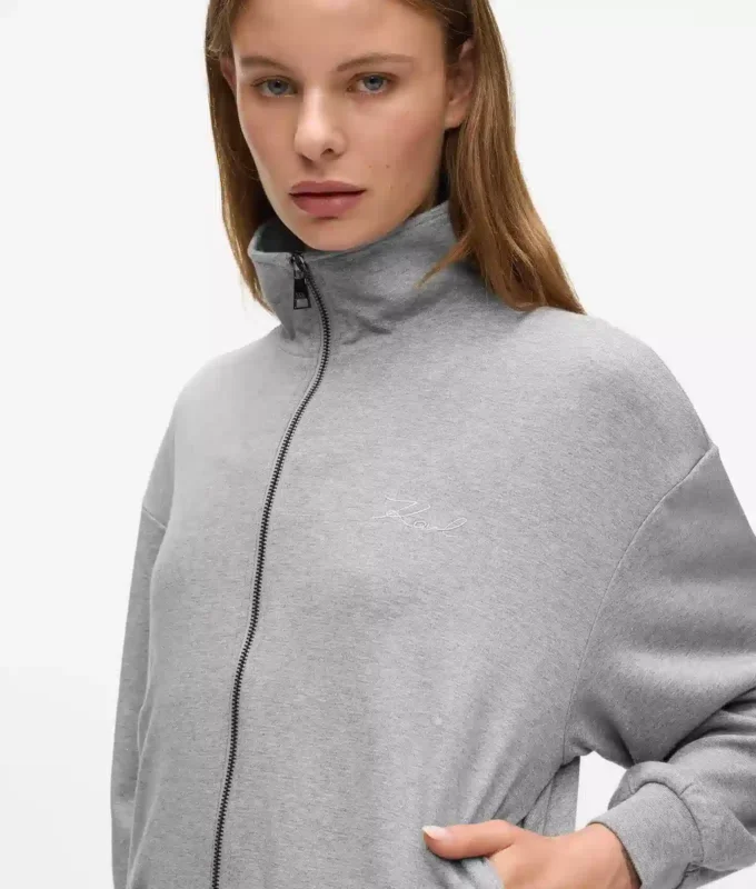 Signatur-loungesweatshirt med glidelås