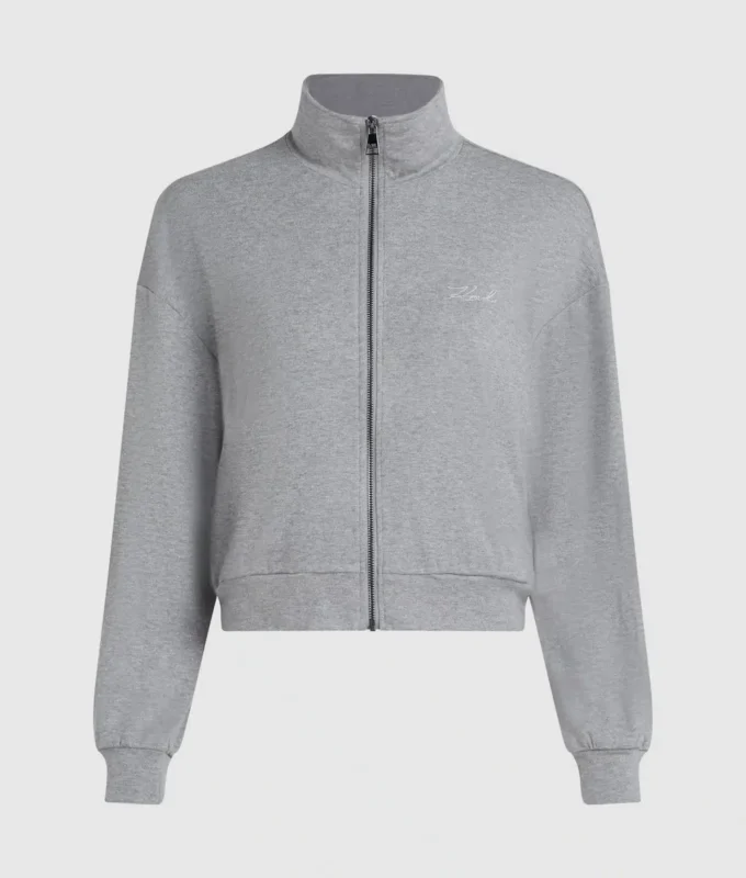 Signatur-loungesweatshirt med glidelås