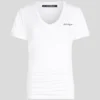 SIGNATURE V-NECK RUCHED T-SHIRT