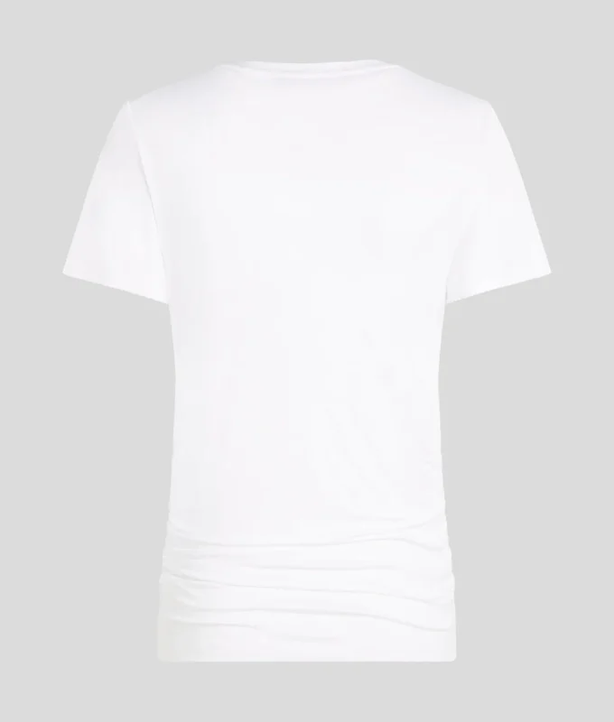 SIGNATURE V-NECK RUCHED T-SHIRT