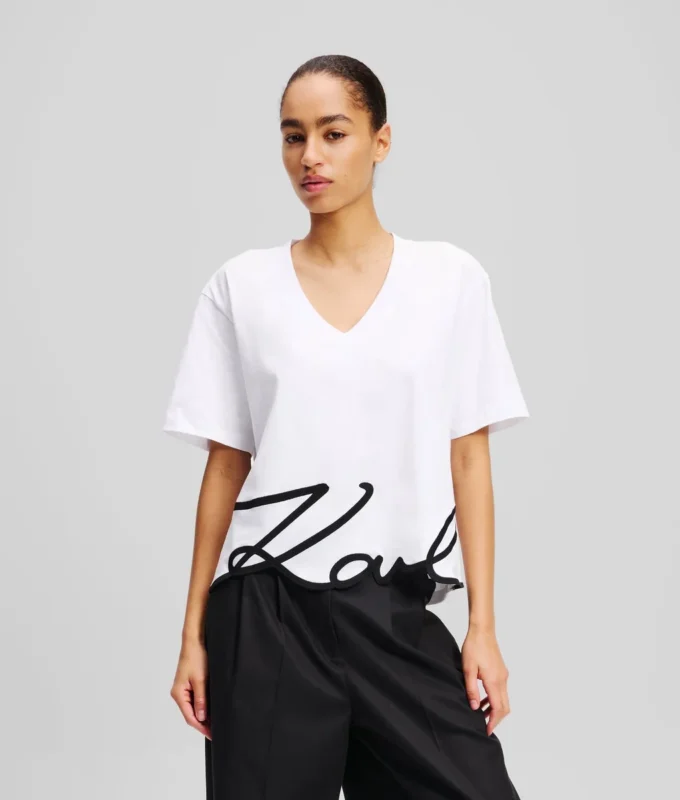 SIGNATURE V-NECK T-SKJORTE