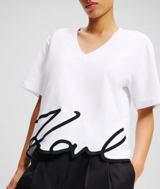 SIGNATURE V-NECK T-SKJORTE