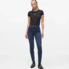 Skinny jeans med høy midje