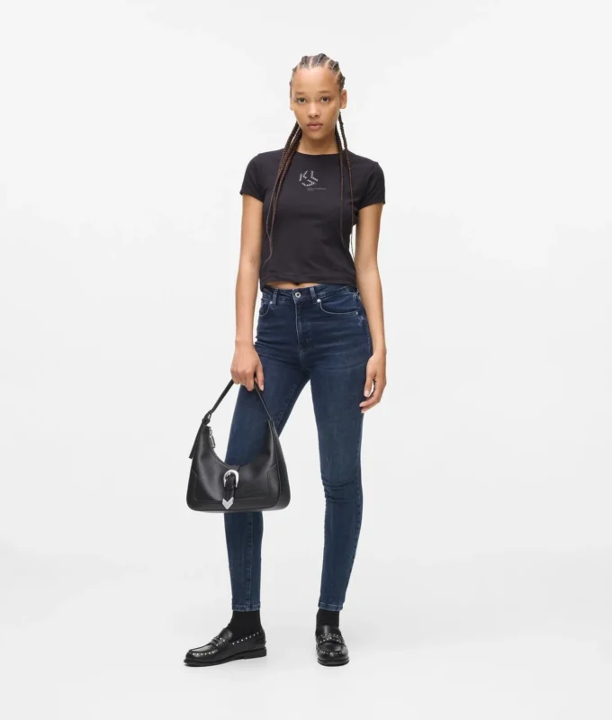 Skinny jeans med høy midje