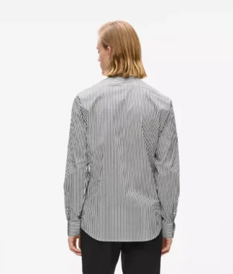 Skjorte med kontrastkrage og striper
