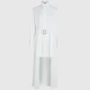 Skjortekjole med plissert panel