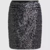 Skjørt i tweed med paljetter