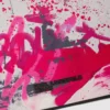 Skulderveske med graffititrykk