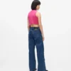 Slitte jeans med middels høy midje