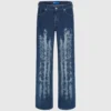Slitte jeans med middels høy midje