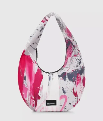 Stor hobo-veske med malerprint