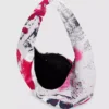 Stor hobo-veske med malerprint