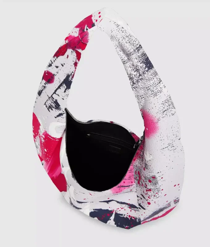 Stor hobo-veske med malerprint