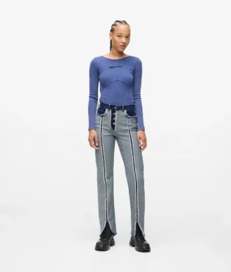 Strake jeans med innsiden ut