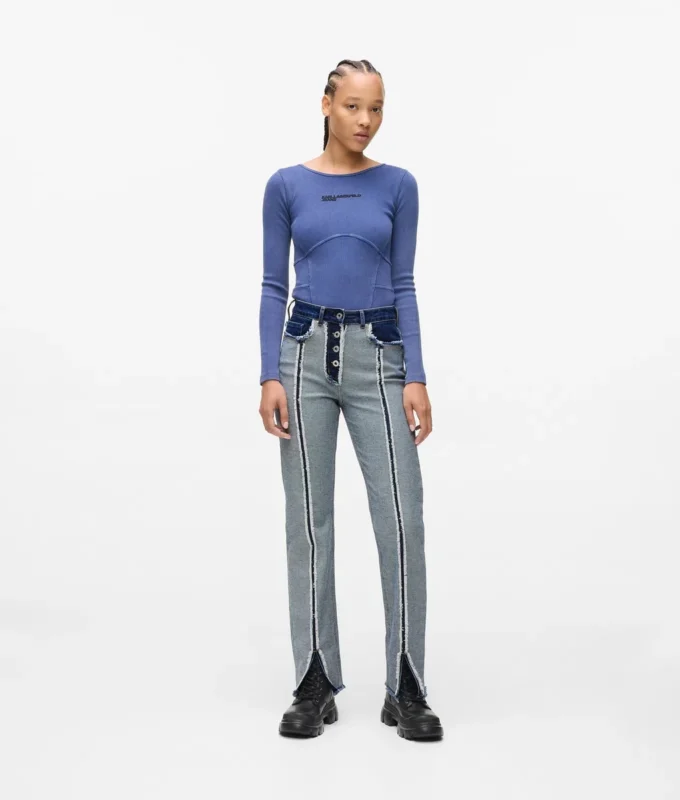 Strake jeans med innsiden ut