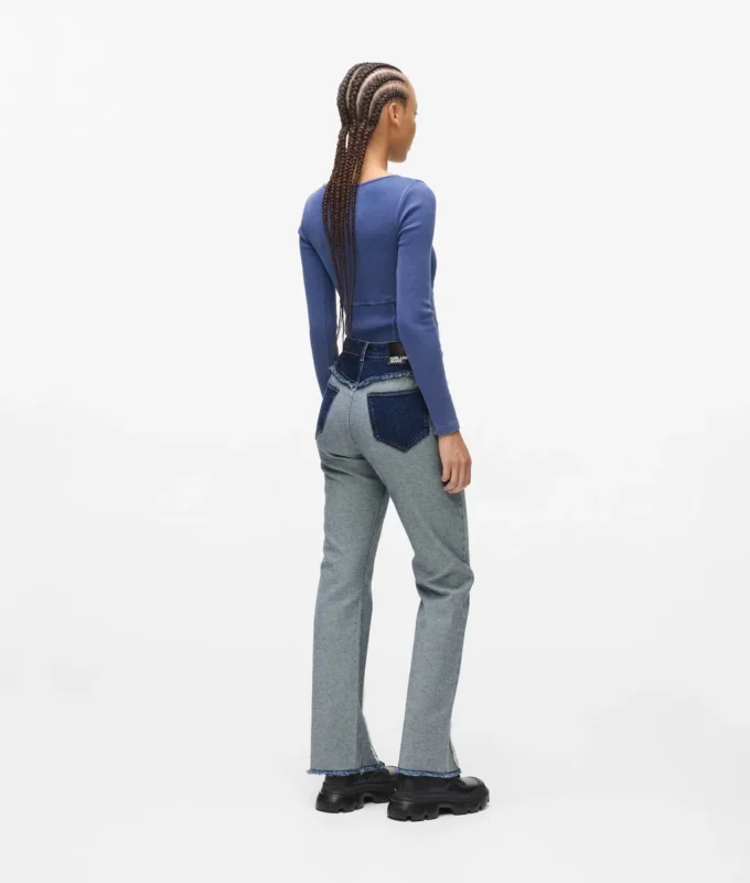 Strake jeans med innsiden ut