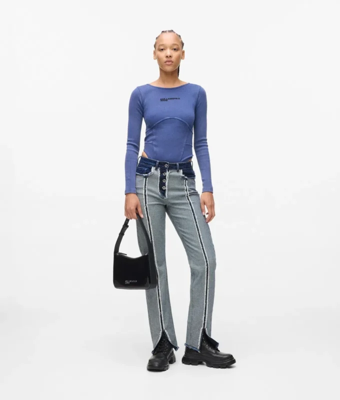 Strake jeans med innsiden ut