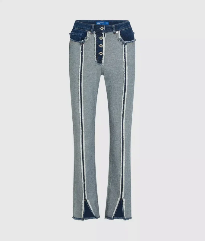 Strake jeans med innsiden ut