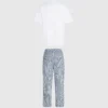 Stripet pyjamasett