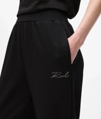 Sweatpants med rhinestones