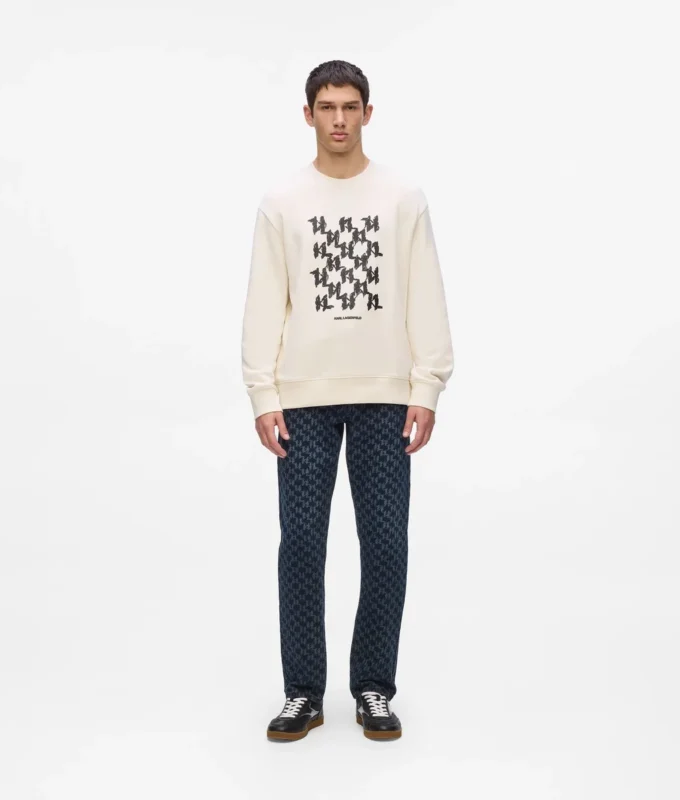 Sweatshirt med grafisk monogram