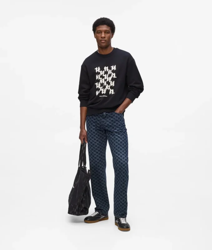 Sweatshirt med grafisk monogram