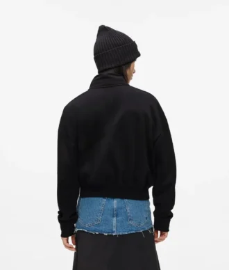 Sweatshirt med halv glidelås