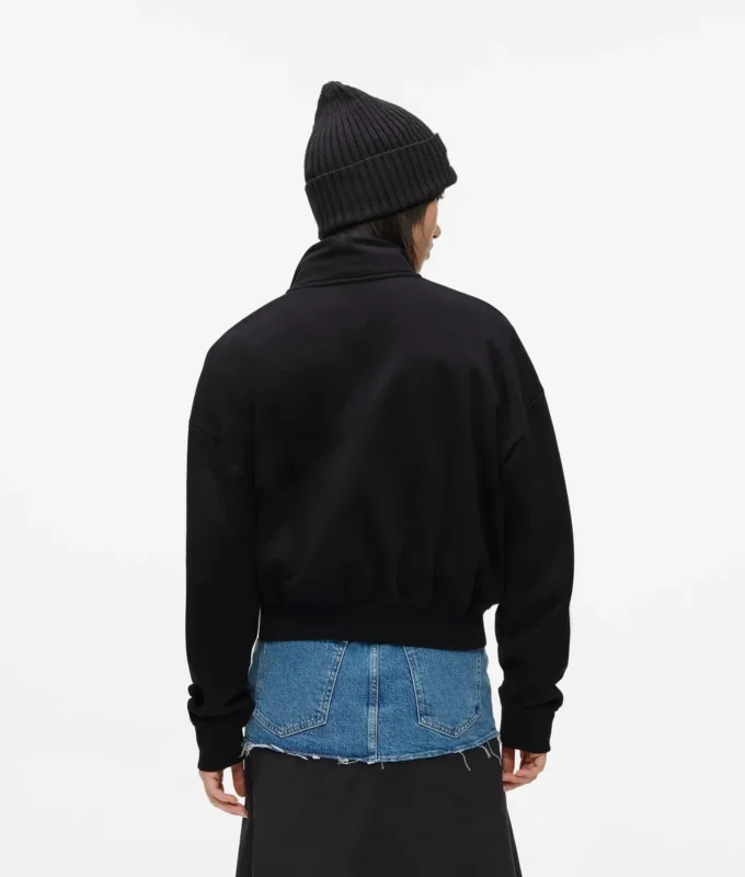 Sweatshirt med halv glidelås