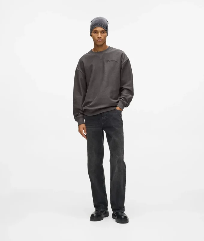 Sweatshirt med innsiden ut