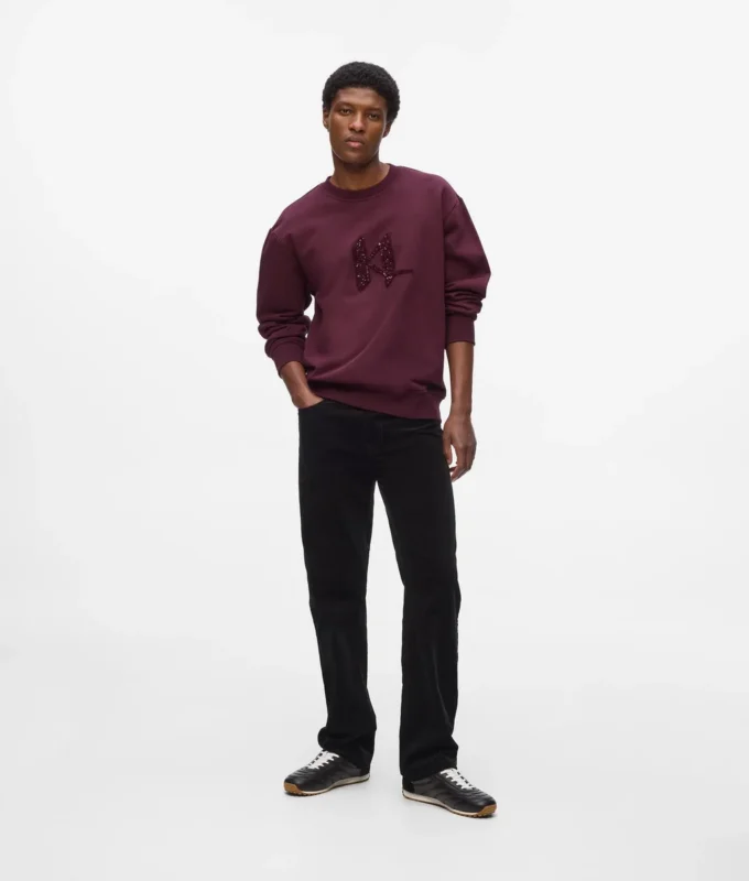 Sweatshirt med paljettmonogram