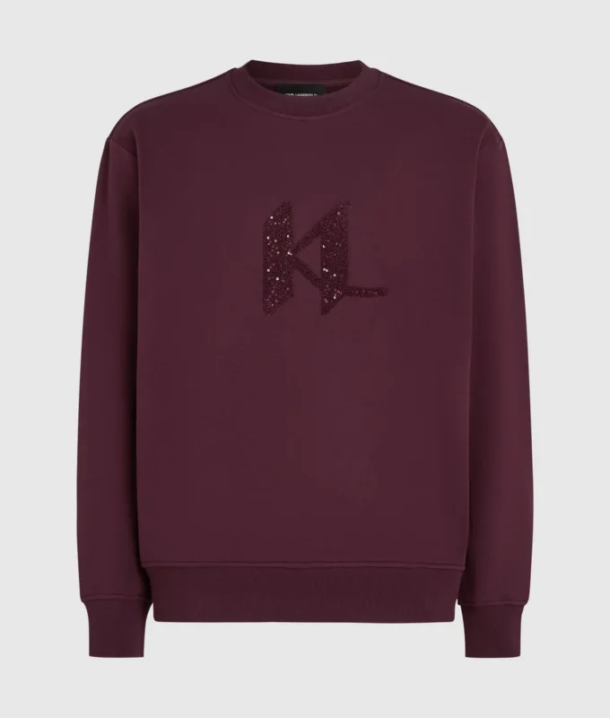Sweatshirt med paljettmonogram
