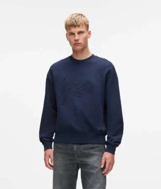 Sweatshirt med preget monogram