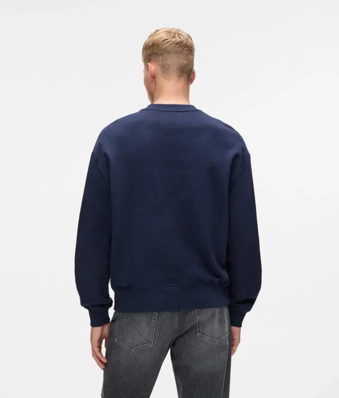 Sweatshirt med preget monogram