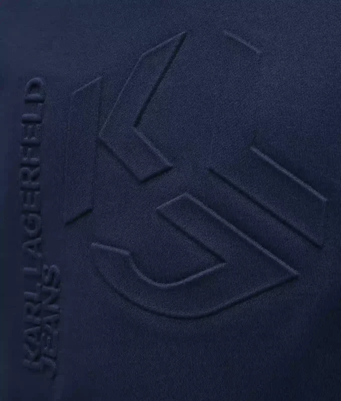 Sweatshirt med preget monogram