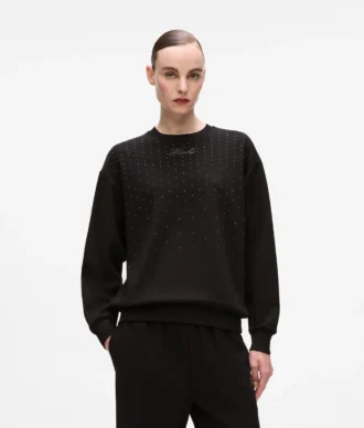 Sweatshirt med rhinestones