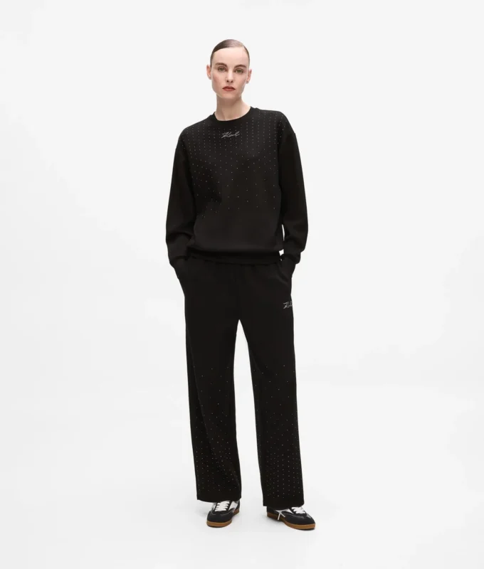 Sweatshirt med rhinestones