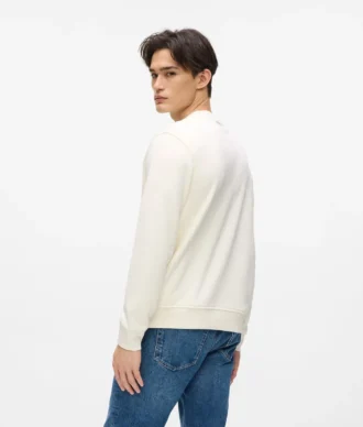 Sweatshirt med rund hals og logo