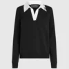 Sweatshirt med signaturkrage
