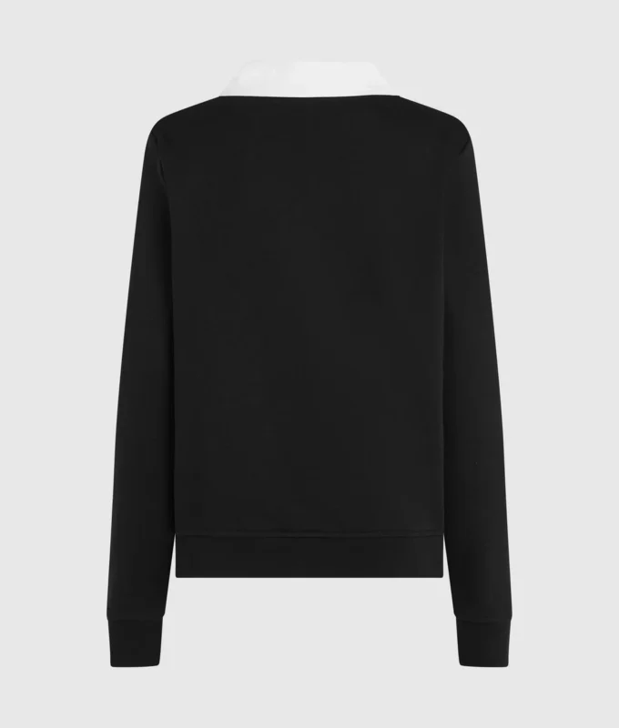 Sweatshirt med signaturkrage