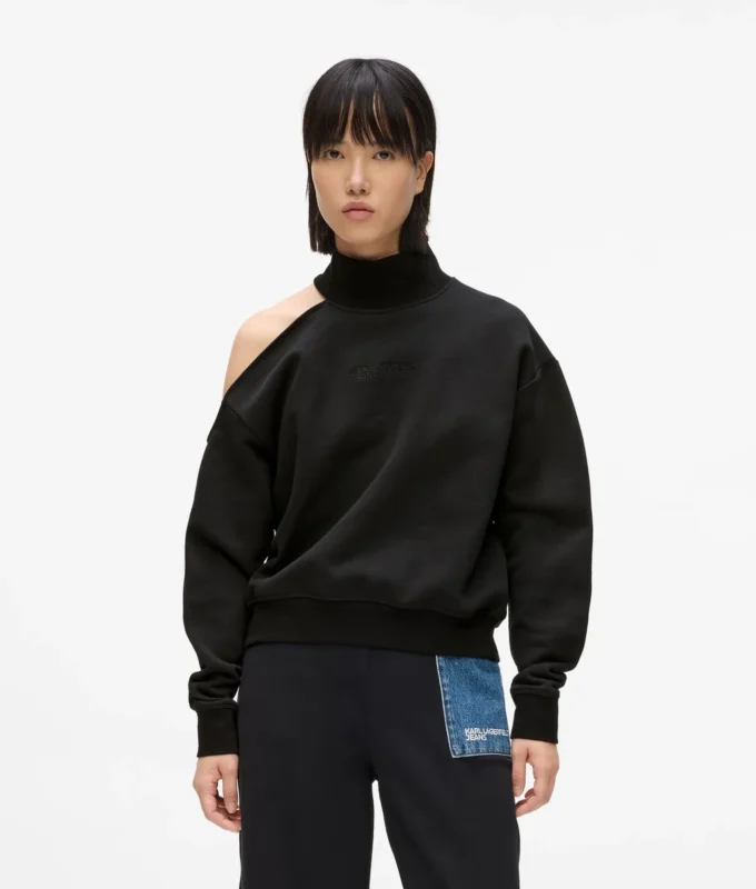 Sweatshirt med utskjæring