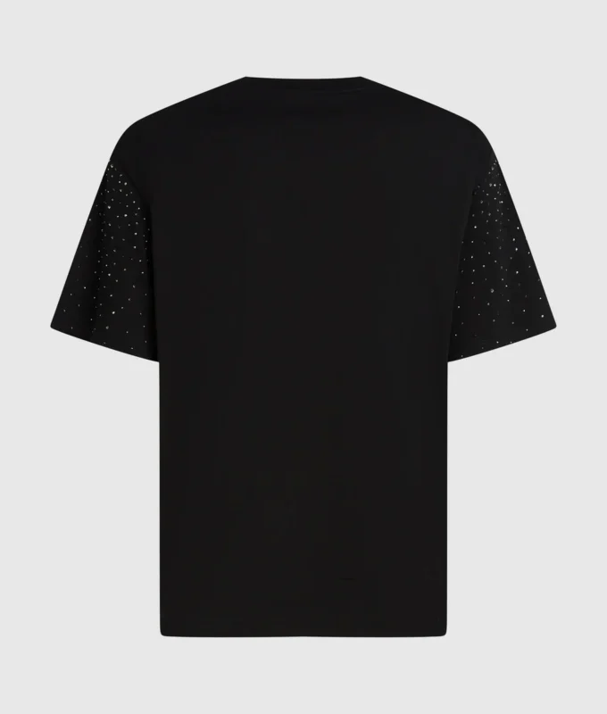 T-skjorte med monogram i rhinestones