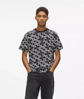 T-skjorte med monogram over hele